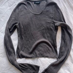 Naadam purple cashmere sweater with thumb holes